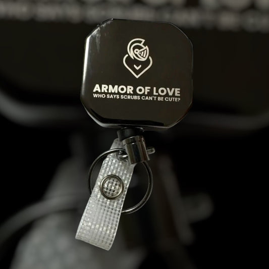 Armor of Love Scrub Badge Holder